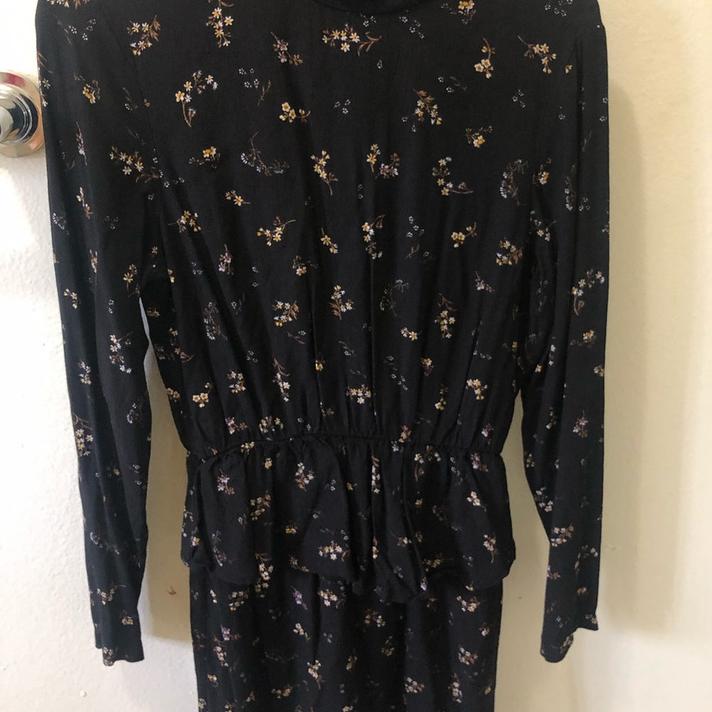 Black floral dress